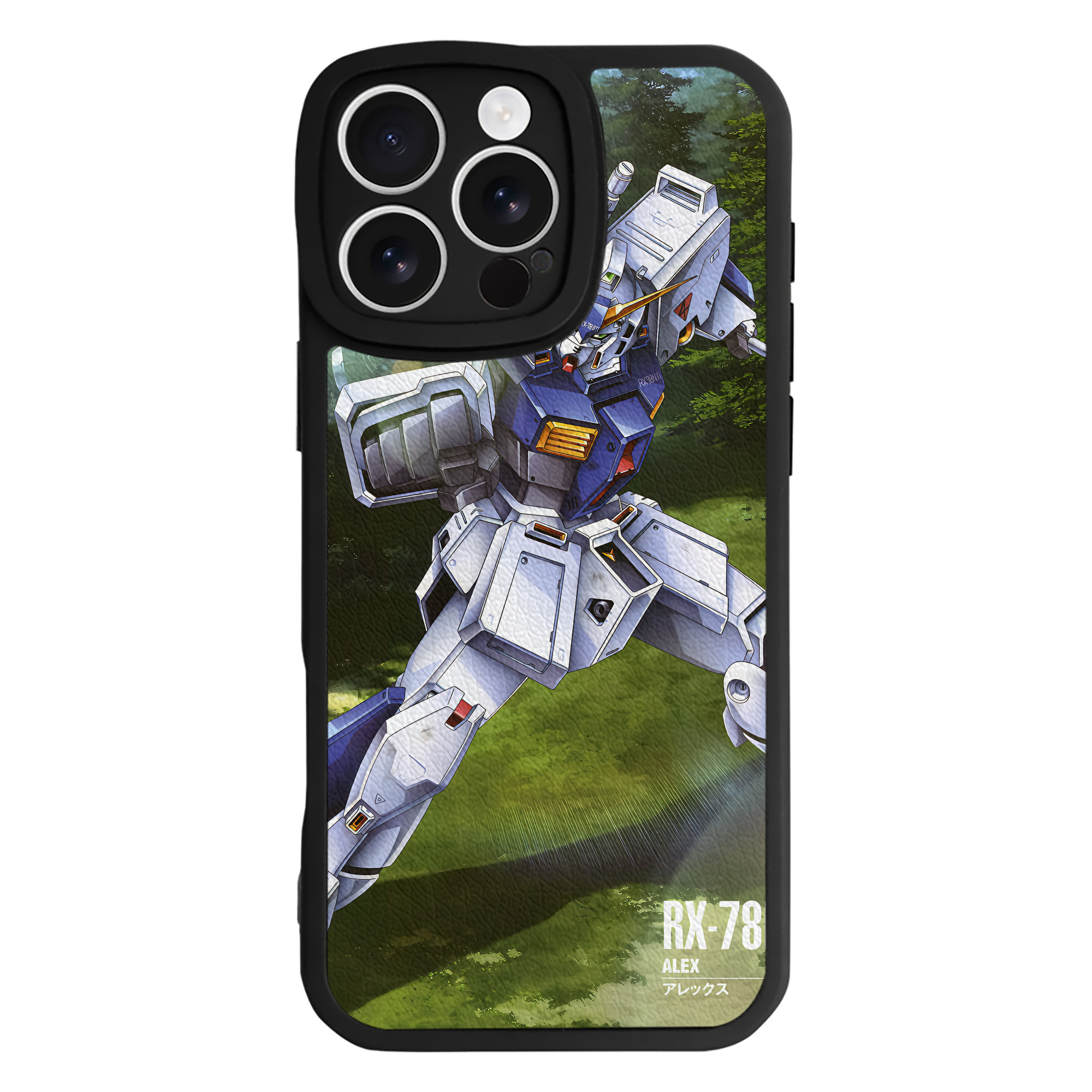 （画像用） 機動戦士ガンダム Mobile Suit Gundam 【iPhone 16シリーズ対応】シリコンスマホケース（レザー調） 材質：シリコン